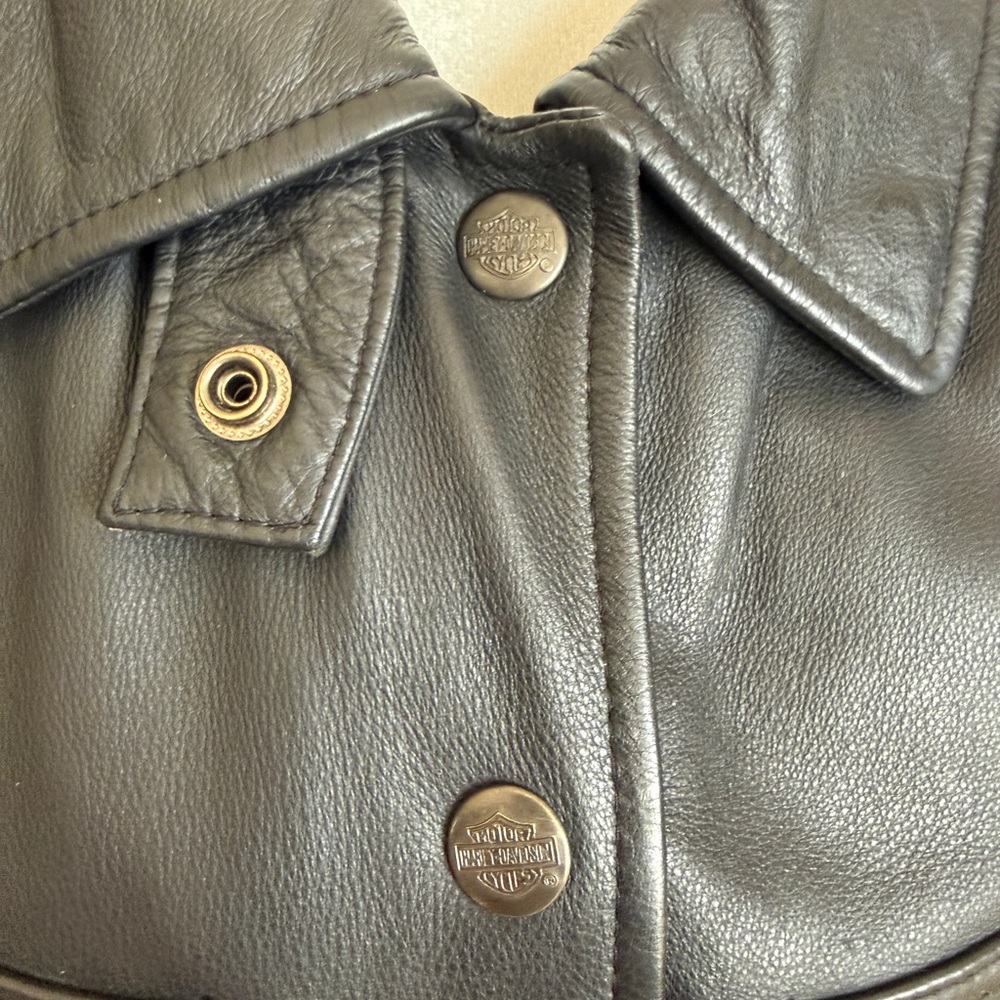 Vintage Harley Davidson “An American Legend” Genuine Leather Jacket * Womens XS - Picture 5 of 15